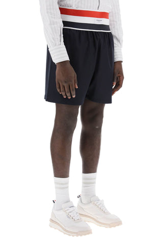 Thom Browne elastic waistband bermuda shorts in