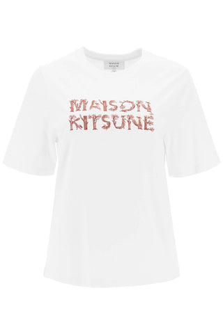 Maison Kitsune woodland alphabet t-shirt