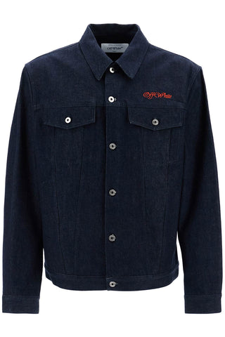 Off-White denim shirt jacket with button closure