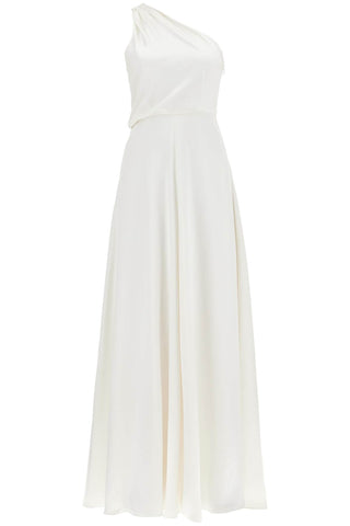 Max Mara Maxi One-Shoulder Silk Satin Dress