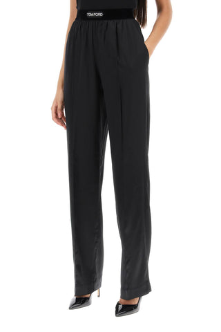 Tom Ford fluid pants in stretch silk satin