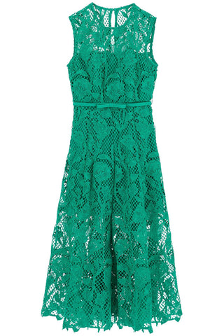 Self Portrait sleeveless midi lace dress