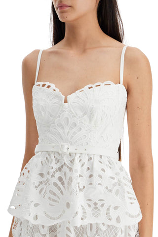 Self-Portrait Self Portrait lace bustier dress with belt