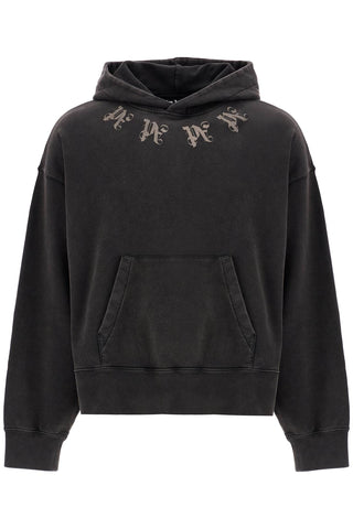 Palm Angels statement monogram hooded sweatshirt