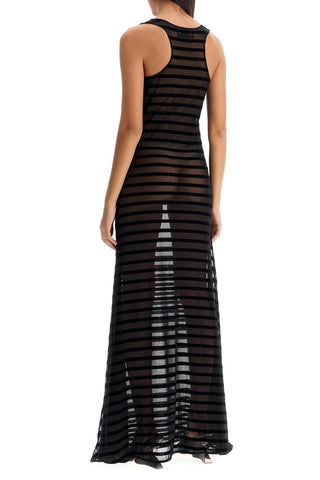 JEAN PAUL GAULTIER long marinière dress with overall detail