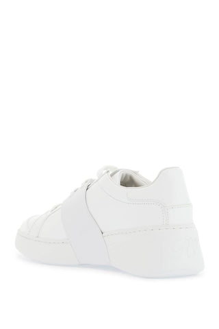 Roger Vivier white leather sneakers viv skate with rhinestones