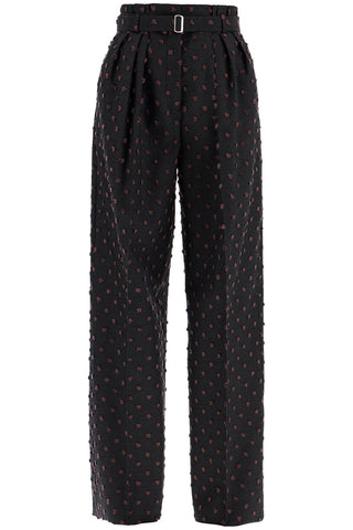 Lanvin wide plumetis trousers