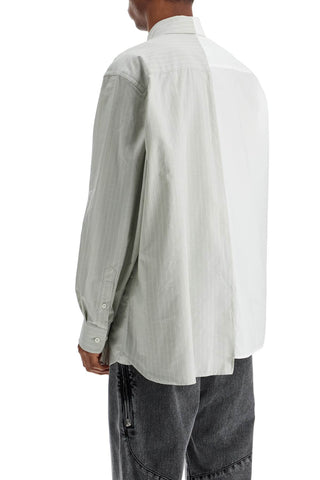 MM6 Maison Margiela asymmetric numeric shirt with