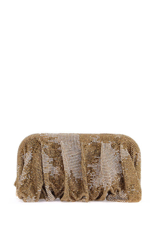 Benedetta Bruzziches large gold rhinestone net bag