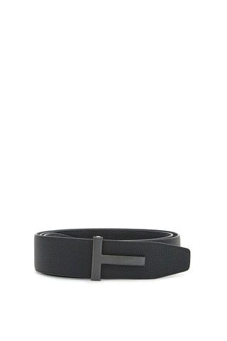 Tom Ford elegant brown and black calfskin belt made in italy