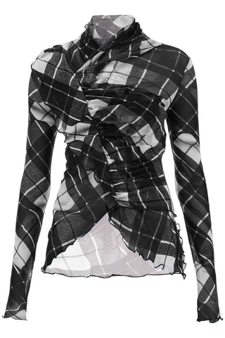 JEAN PAUL GAULTIER 'deconstructed tartan tulle