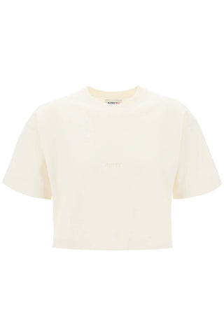 Autry boxy t-shirt with debossed logo