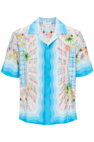 Casablanca short-sleeved silk shirt