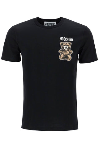 Moschino black cotton t-shirt with bear print