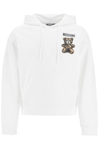 moschino teddy bear hooded sweat