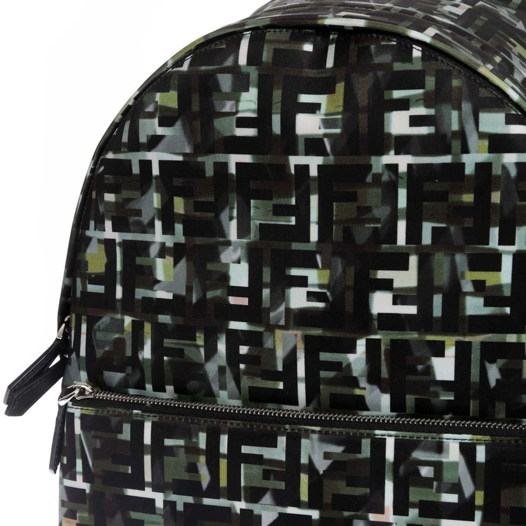 Fendi Unisex FF Multicolor Camouflage Backpack