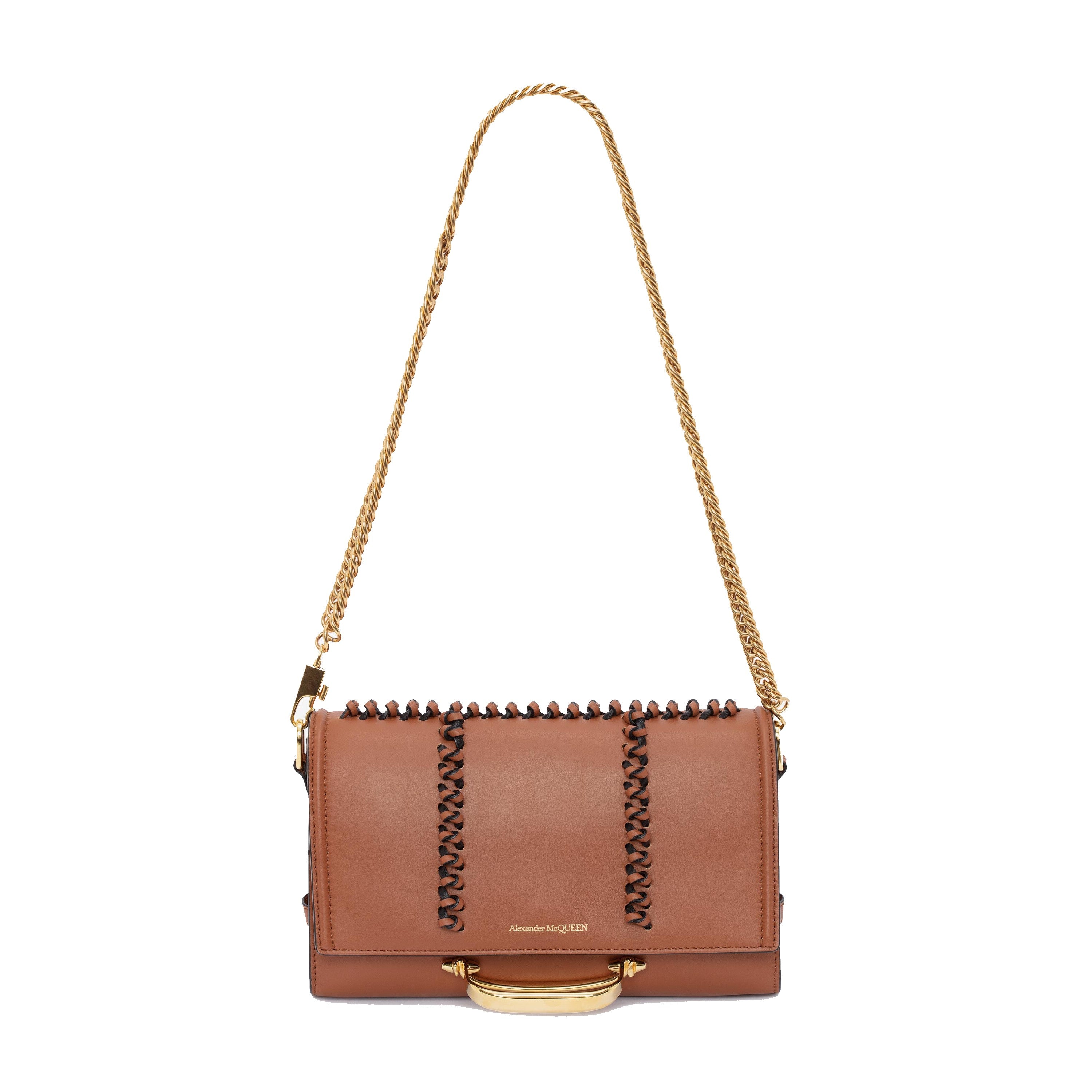 Alexander McQueen The Story Knotted Brown Handbag