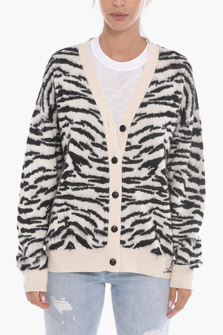 Amiri Animal Patterned Cashmere Blend Cardigan