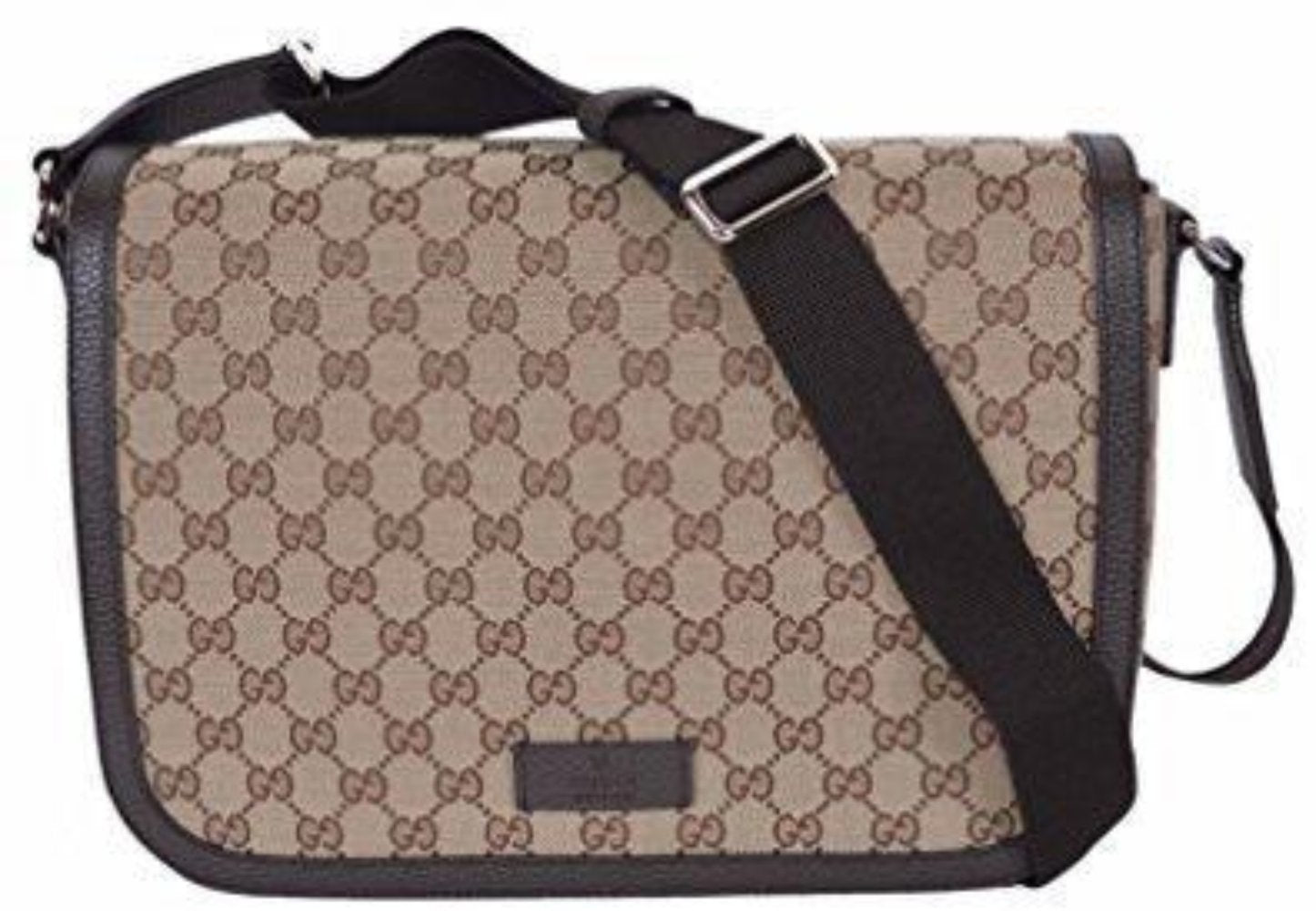 Gucci GG Guccissima Large Beige Canvas Crossbody Messenger Bag 449171