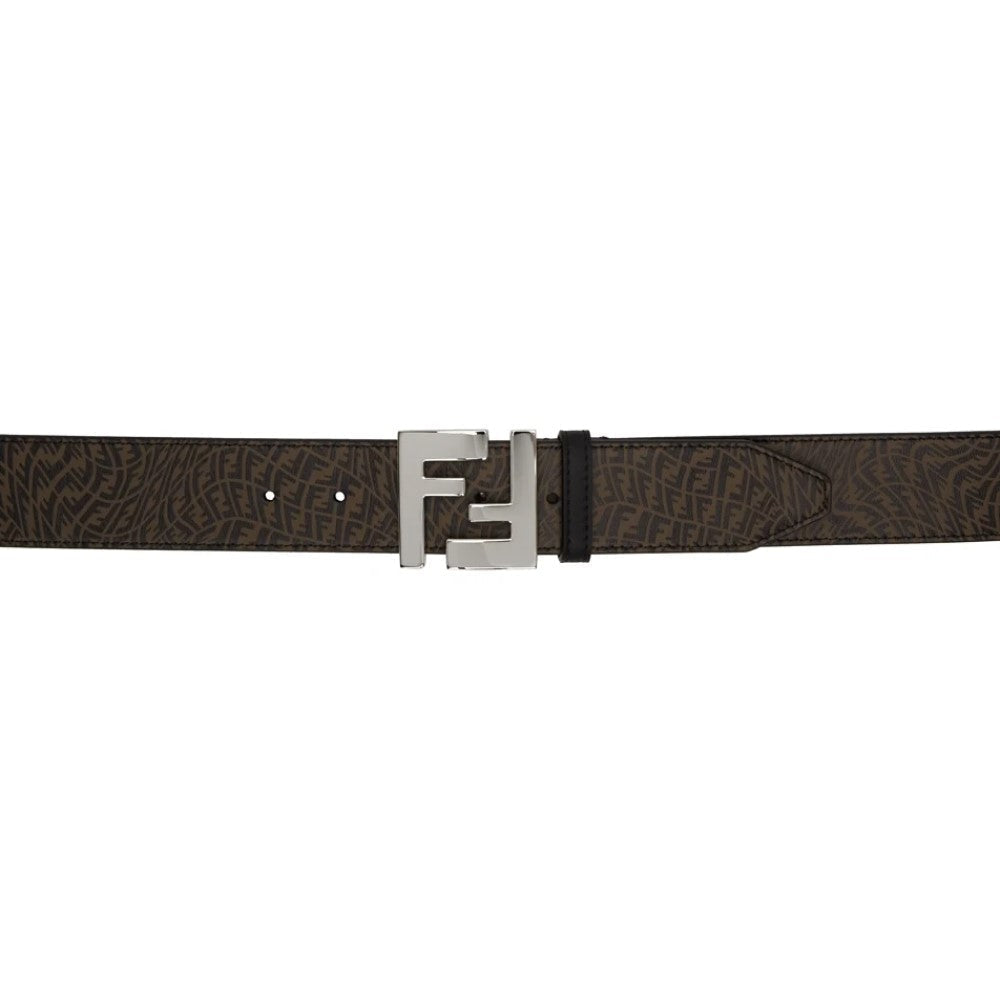 Fendi x Sarah Coleman FF Vertigo Brown Leather Belt 95/38