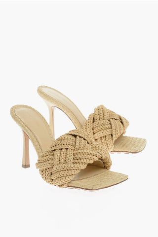 Bottega Veneta Braided Raffia LIDO Sandals Heel 11 cm