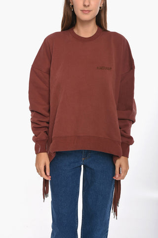 Ambush Brushed-cotton MULTICORD Crewneck Sweatshirt with Logo embro