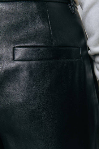 Colourful Rebel - Rus Vegan Leather Pants | Black: Black / M
