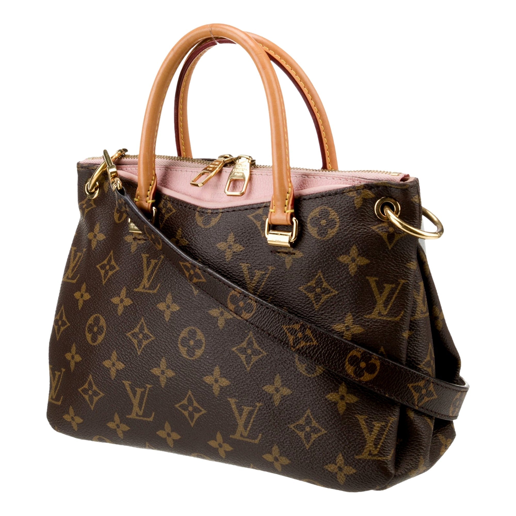 Louis Vuitton Pallas BB Monogram with Pink Leather Cross Body Bag