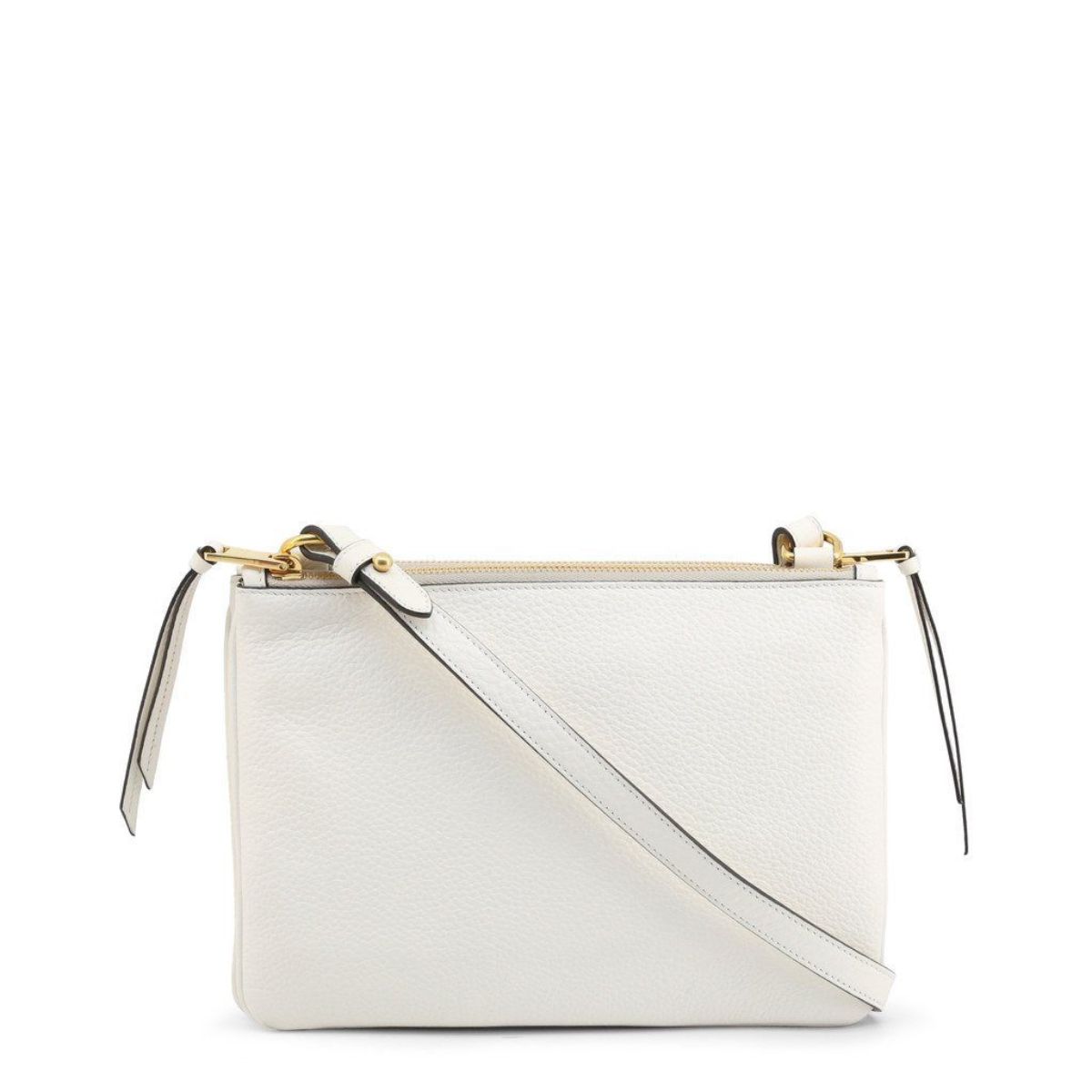 Prada White Leather Vitello Phenix Crossbody Bag