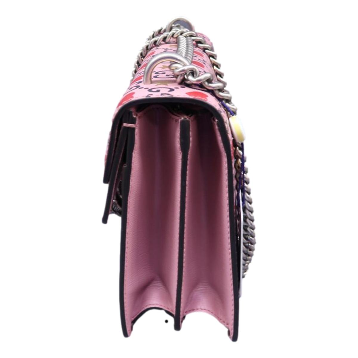 Gucci Dionysus Valentine Pink Hearts Calfskin Shoulder Bag