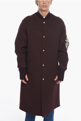 Jil Sander Embroidered SAGITTARIUS Wool Blend Coat