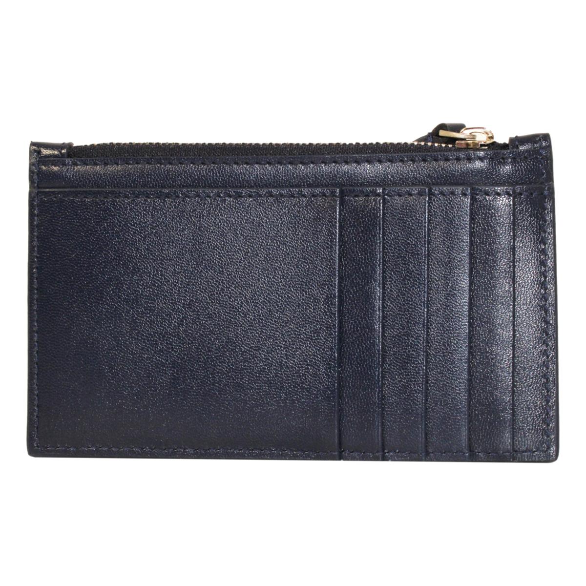 Balenciaga Cash Navy Leather Large Coin Card Holder Wallet 594311