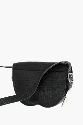 Burberry Grained Leather Satchel Bag with Asymmetric Hem