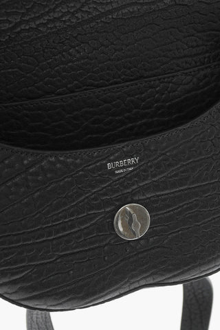 Burberry Grained Leather Satchel Bag with Asymmetric Hem