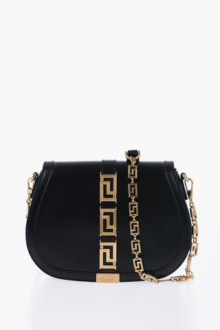 Versace GRECA GODDESS Leather Shoulder Bag with LA GRECA Shoulder St