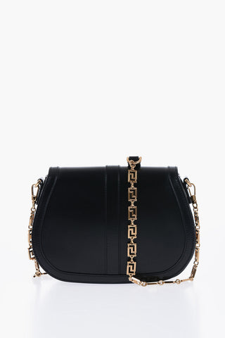 Versace GRECA GODDESS Leather Shoulder Bag with LA GRECA Shoulder St