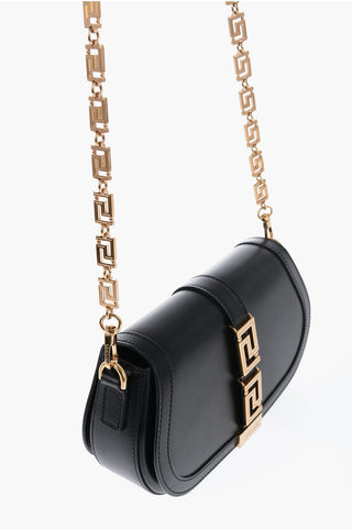 Versace GRECA GODDESS Leather Shoulder Bag with LA GRECA Shoulder St