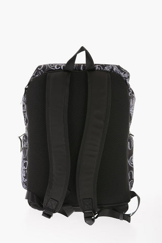 Versace JEANS COUTURE All-Over Logo Multipockets Backpack