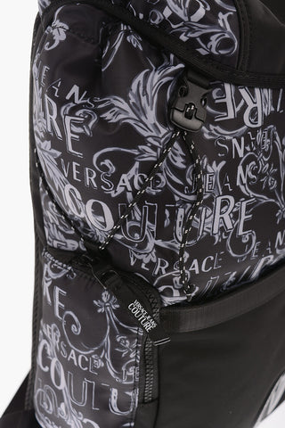 Versace JEANS COUTURE All-Over Logo Multipockets Backpack