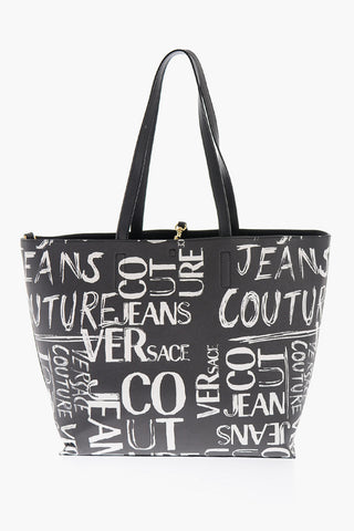 Versace JEANS COUTURE All-Over Printed Logo Reversible RANGE Z Tote