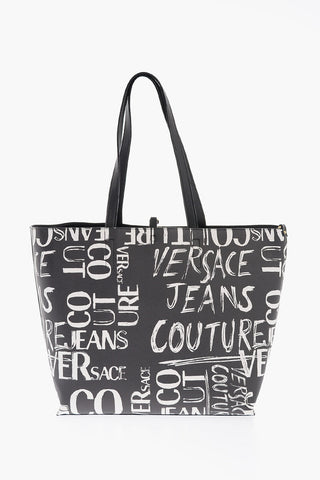 Versace JEANS COUTURE All-Over Printed Logo Reversible RANGE Z Tote