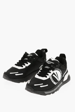 Versace JEANS COUTURE Fabric DYNAMIC Low Top Sneakers with Contrasti