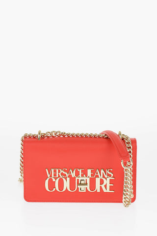 Versace JEANS COUTURE Faux Leather Crossbody Bag with Golden Logo an