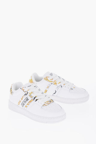 Versace JEANS COUTURE Leather MEYSSA Low-Top Sneakers with Baroque M