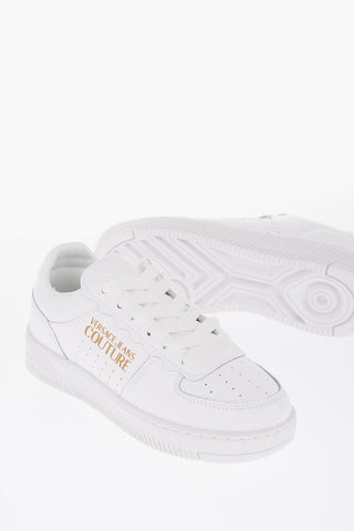 Versace JEANS COUTURE Leather MEYSSA Low-Top Sneakers with Glitter L