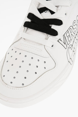 Versace JEANS COUTURE Leather STARLIGHT Low Top Sneakers with Printe