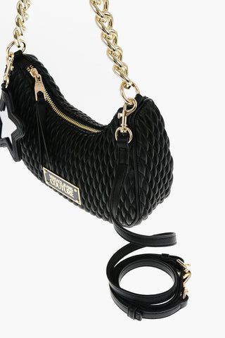 Versace JEANS COUTURE Quilted Faux Leather Shoulder Bag with Removab