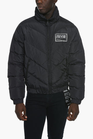 Versace JEANS COUTURE Reversible Puffer Jacket with Logoed Motif