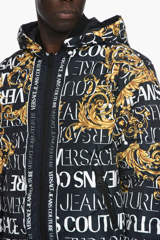 Versace JEANS COUTURE Reversible Puffer Jacket with Monogram Motif