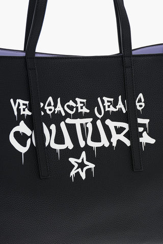 Versace JEANS COUTURE Textured Faux Leather Maxi Tote bag with Clout